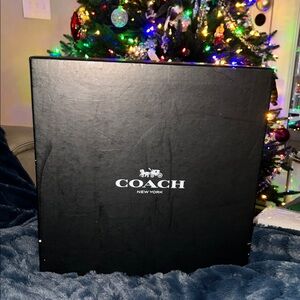 Coach Lester Sleek Black Shiny Rubber Boots size 10